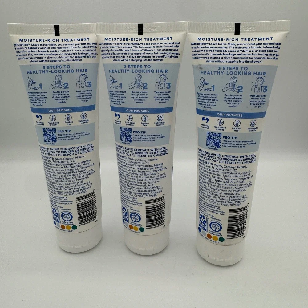 NEW‎ Batiste Leave-In Hair Mask 4.3oz 3-Pack Nourish & Strengthen